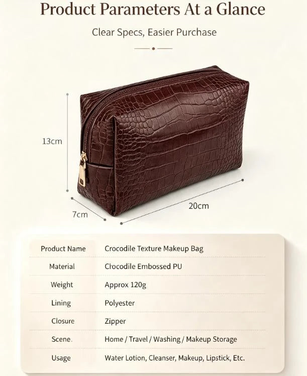 Personalized Faux Leather Cosmetic Bag